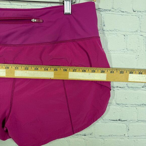 Lululemon Speed Up Shorts Women Size 8 Athletica Hot Pink 4” inseam Back Pocket - Picture 10 of 13